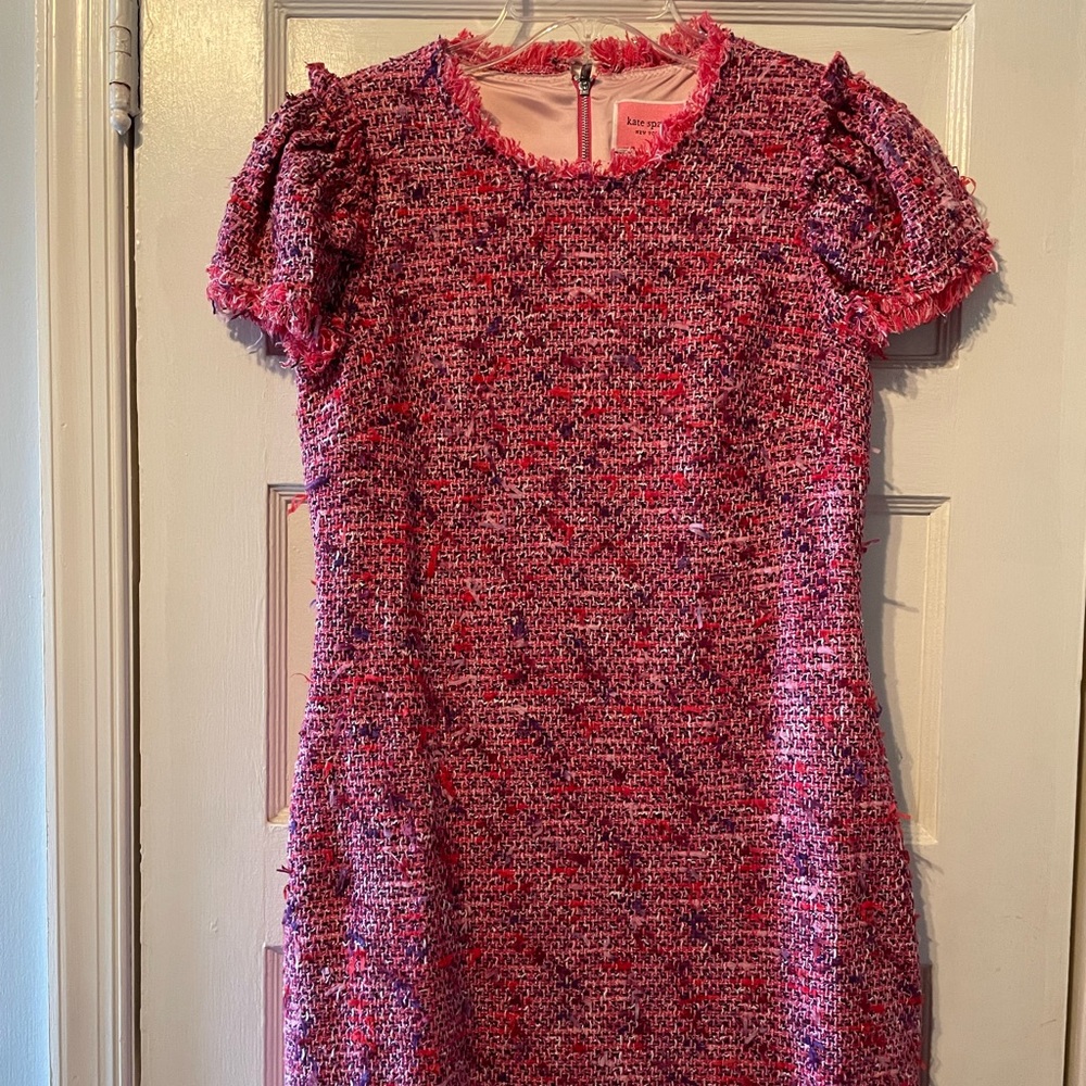 Kate Spade New York Tweed Puff Sleeve dress, Size 8